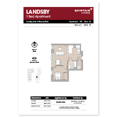 Quintain Living Landsby Floorplan layout designed by Brocklebank Creative Services